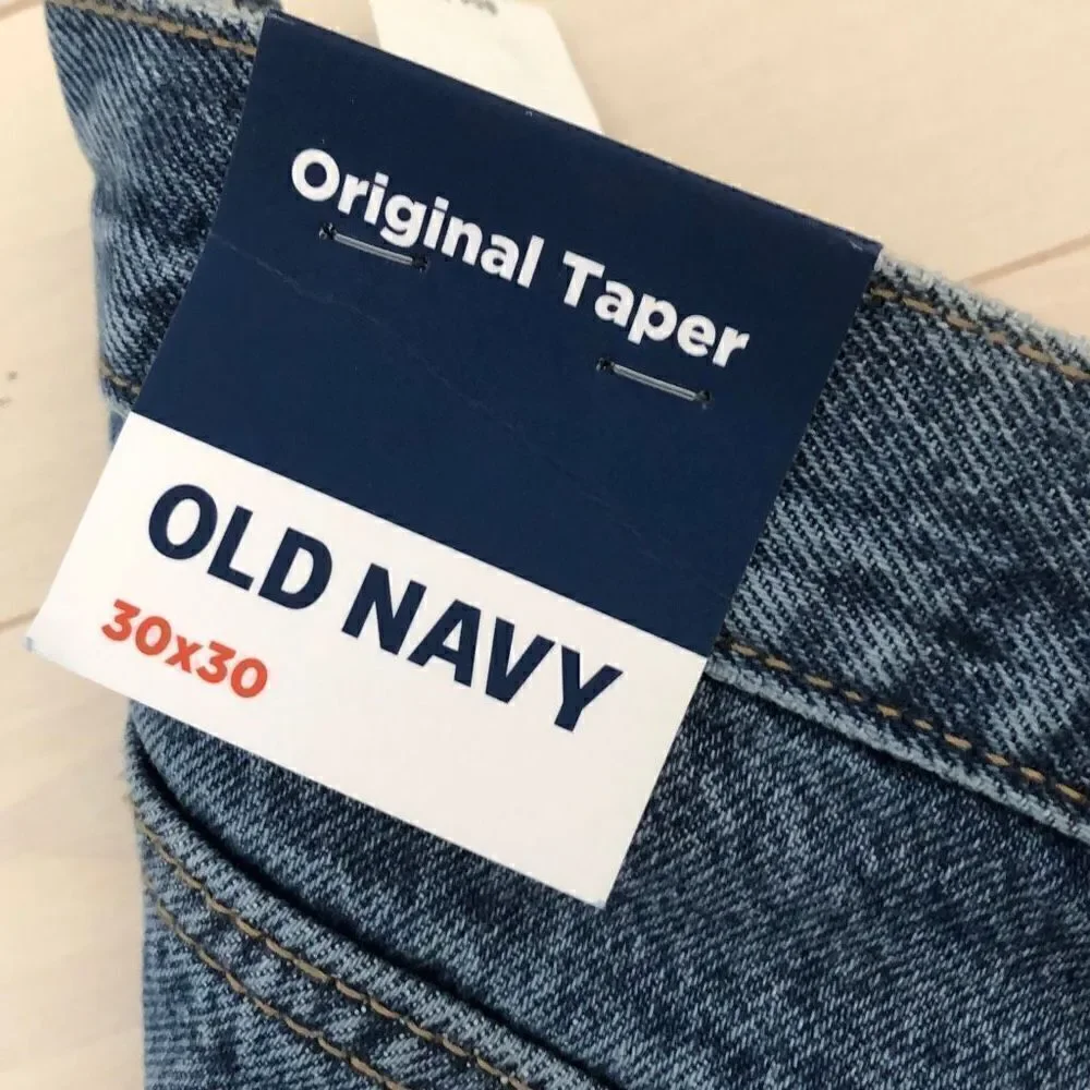Old Navy Men's Original Taper Straight Leg Jeans Blue Size 30x30